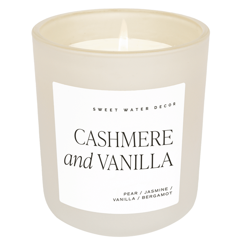 Cashmere and Vanilla Soy Candle - Tan Matte Jar - 15 oz