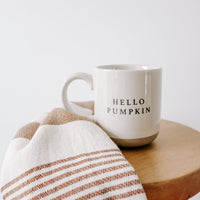 Hello Pumpkin 14oz. Stoneware Coffee Mug