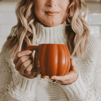 Orange Pumpkin 15oz. Figurine Coffee Mug