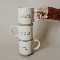 Hello Pumpkin 14oz. Stoneware Coffee Mug