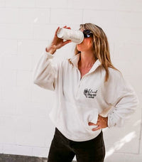 Black Like My Soul Ivory Half Zip