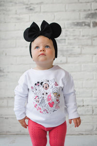 Christmas Mickey Collage Pullover