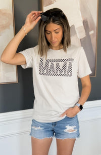 Black and White Checkered Mama Tee