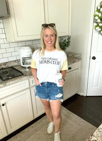 Highly Caffeinated Moms Club Colorblock Tee