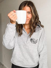 Black Like My Soul Grey Half Zip