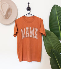 Distressed Checkered Mama Tee