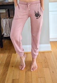 Rose Cool Mom Joggers