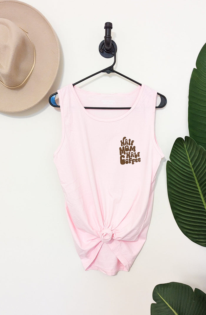 Half Mom Half Coffee Comfort Tank