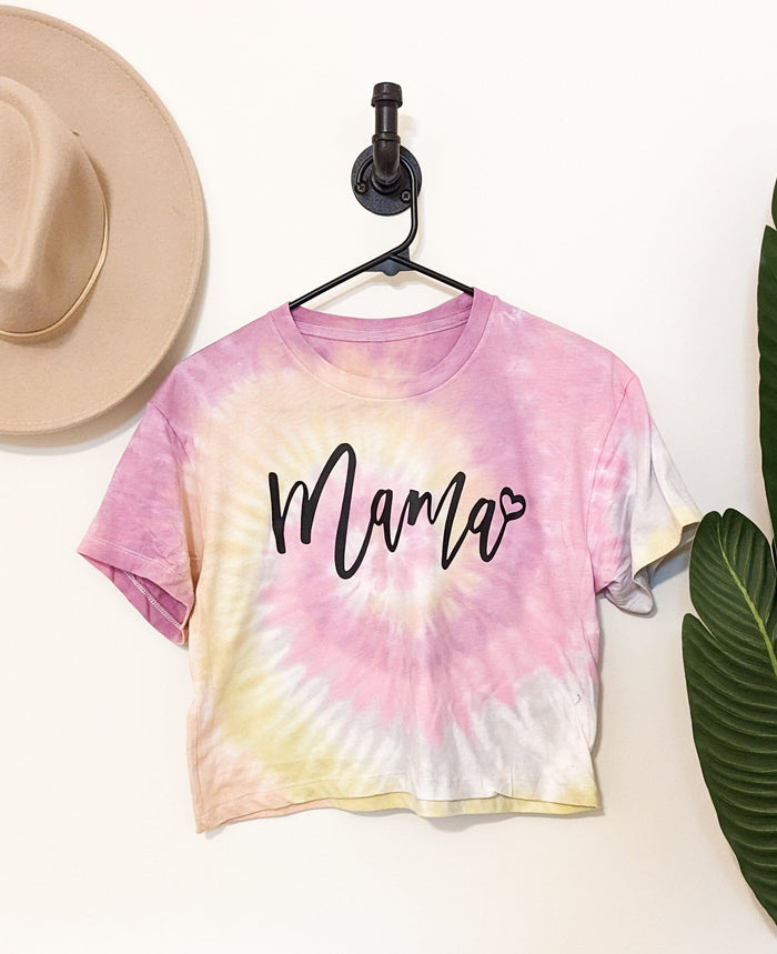 Tie Dye Mama Crop