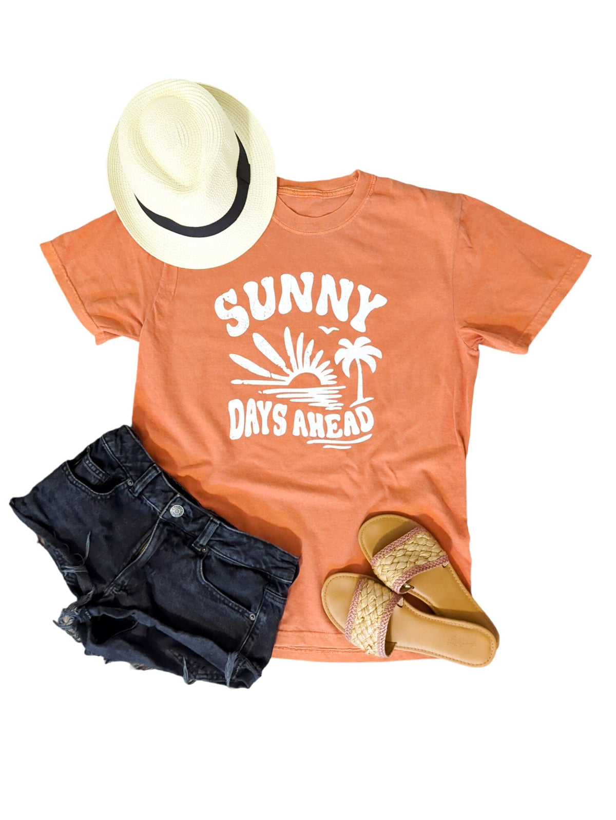 Burnt Orange Sunny Days Ahead Tee