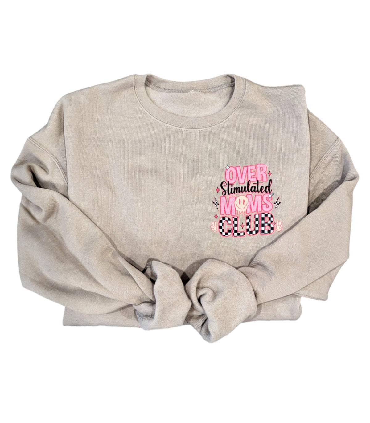 Retro Overstimulated Moms Club Pullover