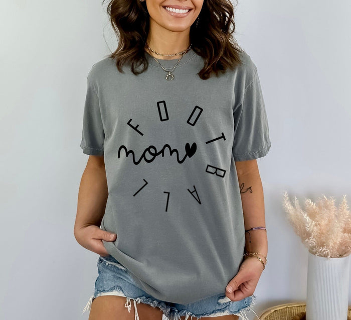 Football Mom heart Comfort Tee