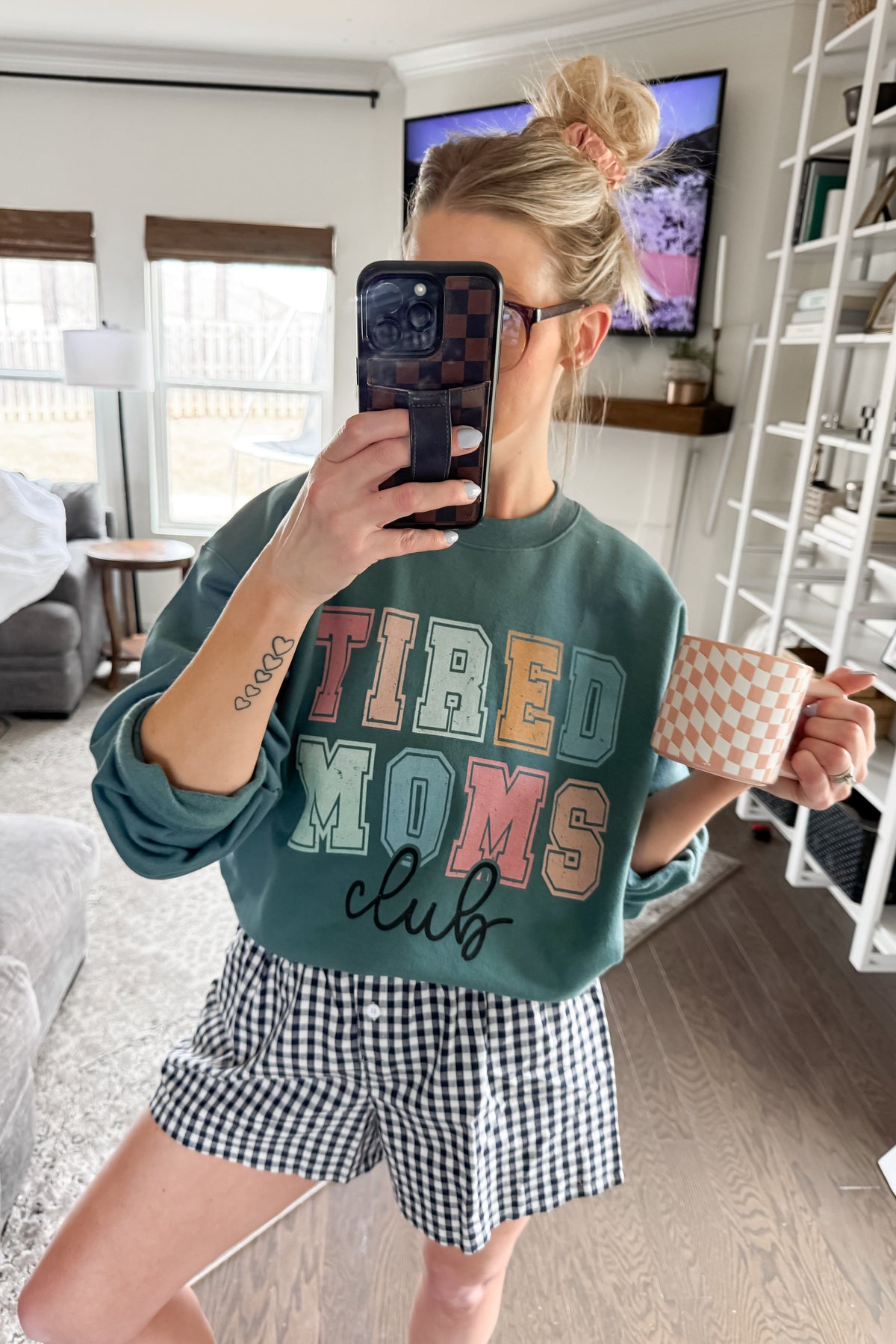Tired Moms Club Teal Sweatshirt