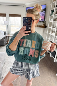 Tired Moms Club Teal Sweatshirt