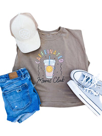 Caffeinated Moms Club Boxy Muscle Tee