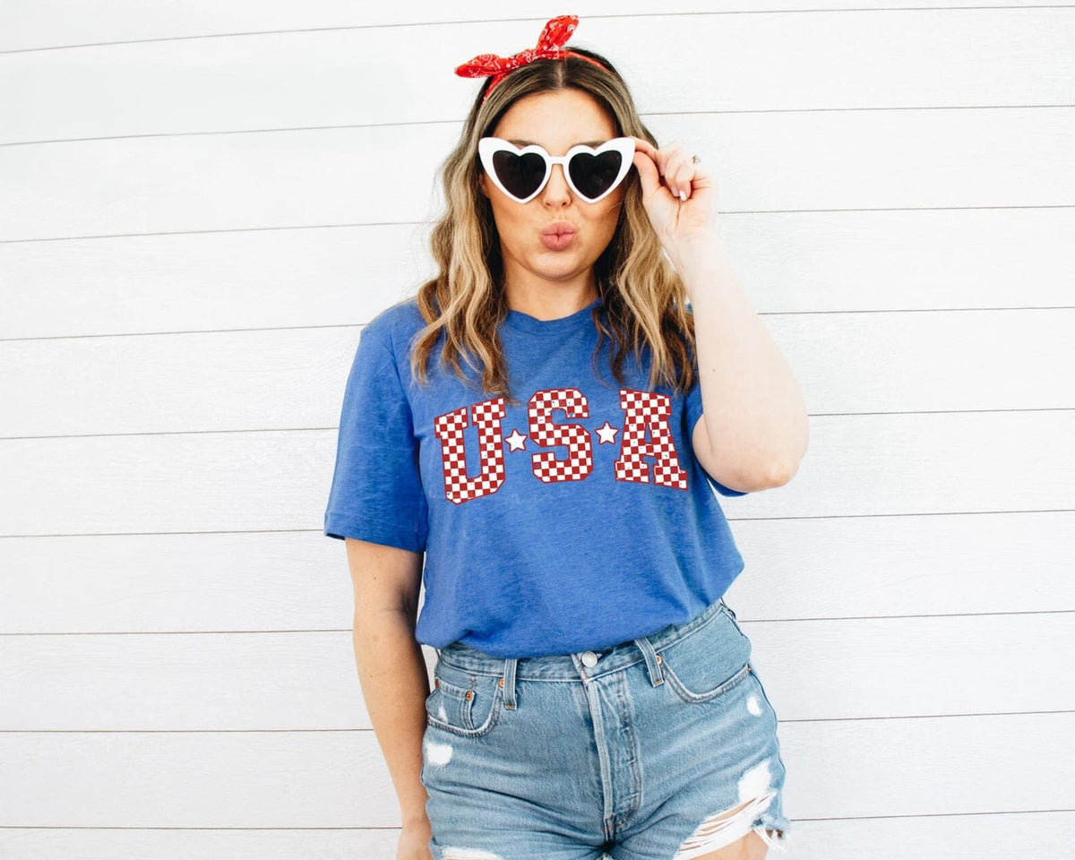 Checkered USA Tee