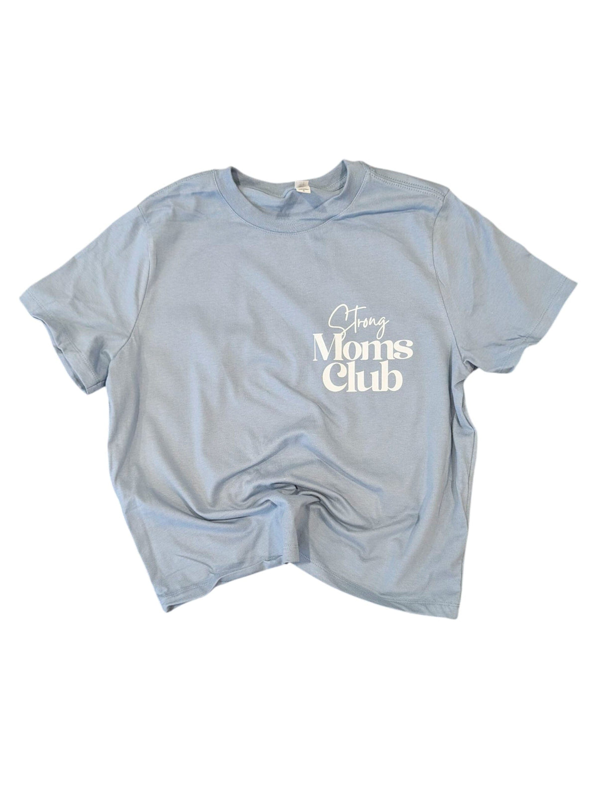 Blue Strong Moms Club Boxy Tee
