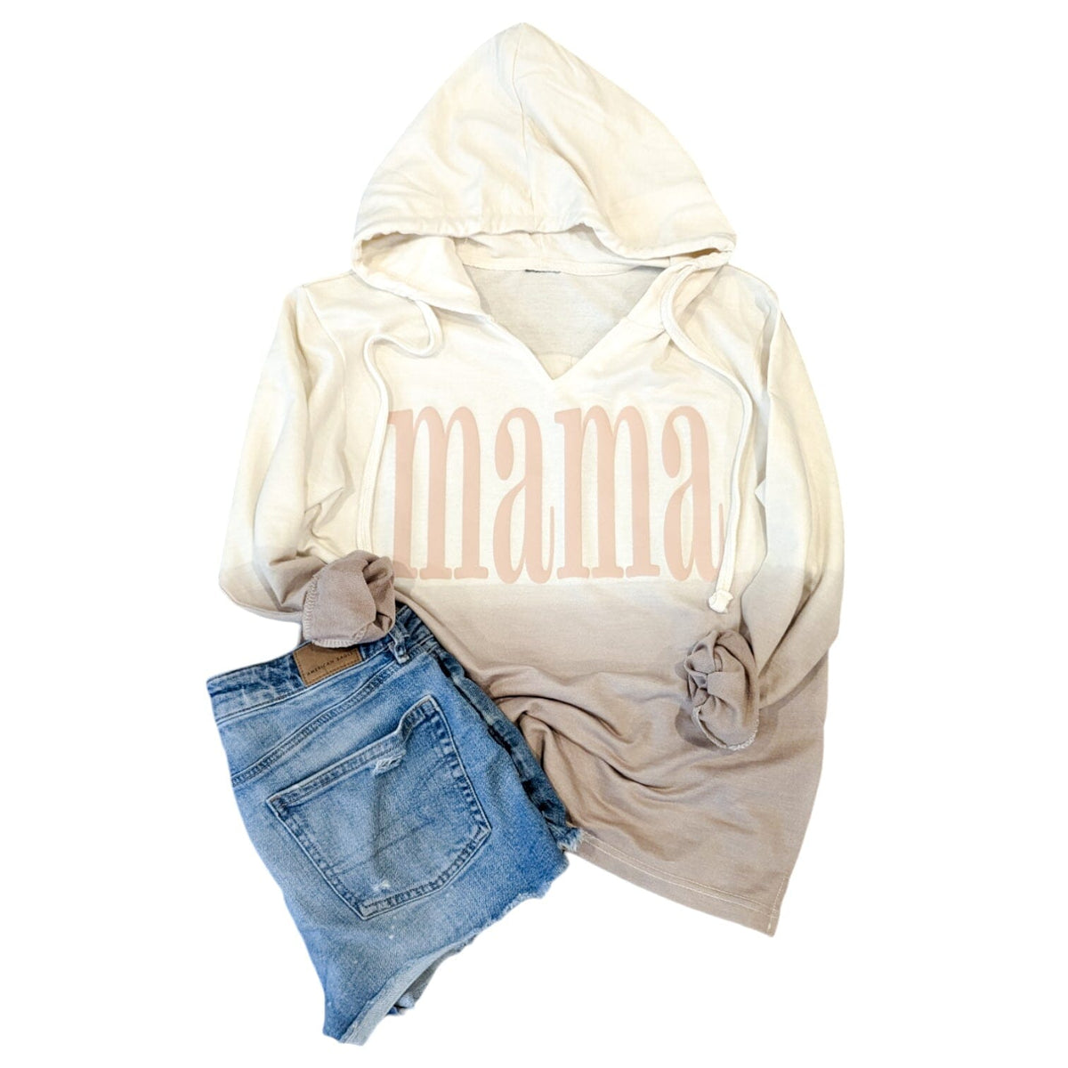 Ombre Puff Paint Neutral Hoodie