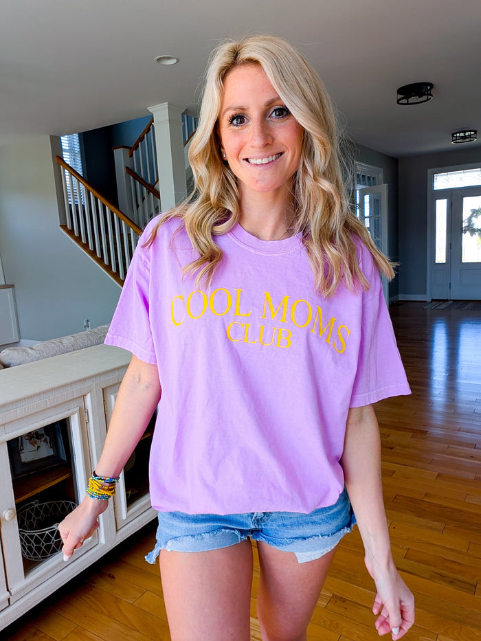 NEON Purple Cool Moms Club Comfort Tee