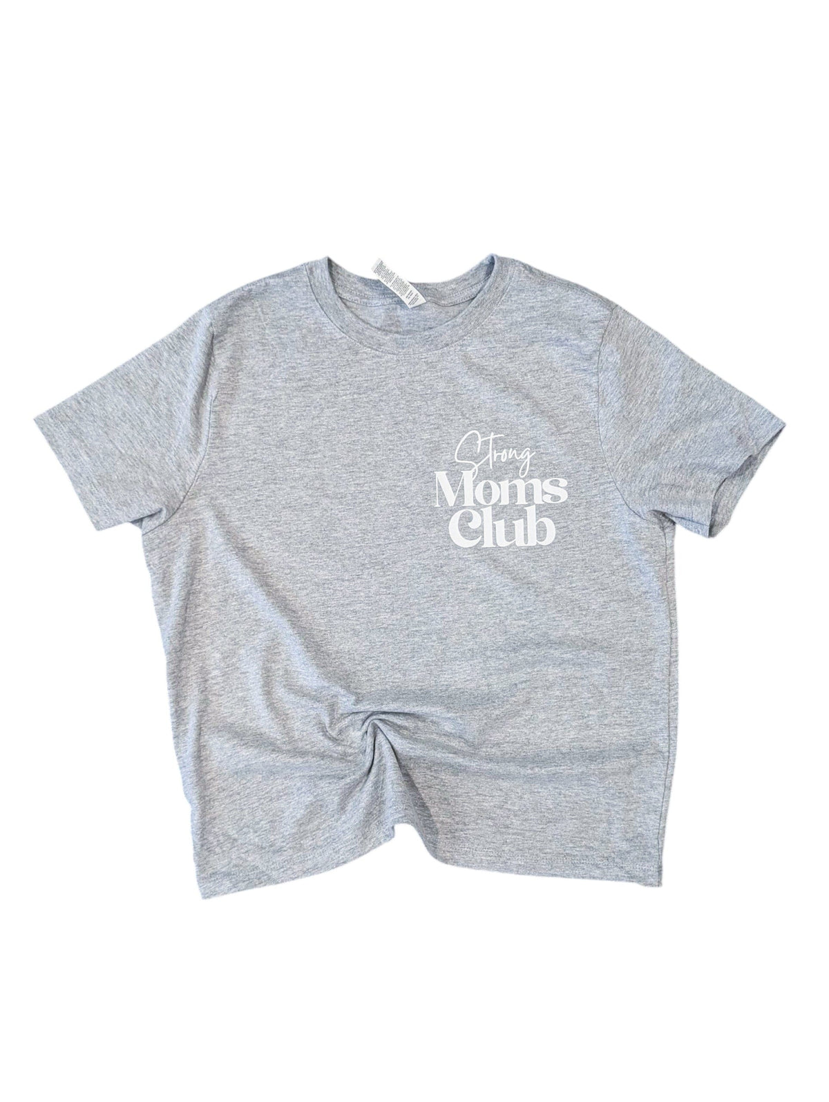 Grey Strong Moms Club Boxy Tee