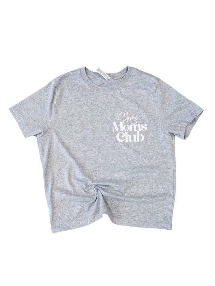 Grey Strong Moms Club Boxy Tee