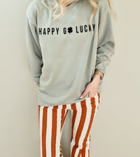 Happy Go Lucky Sage Pullover