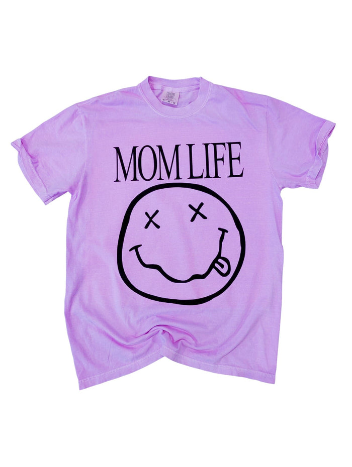 Neon Purple Mom Life Comfort Tee