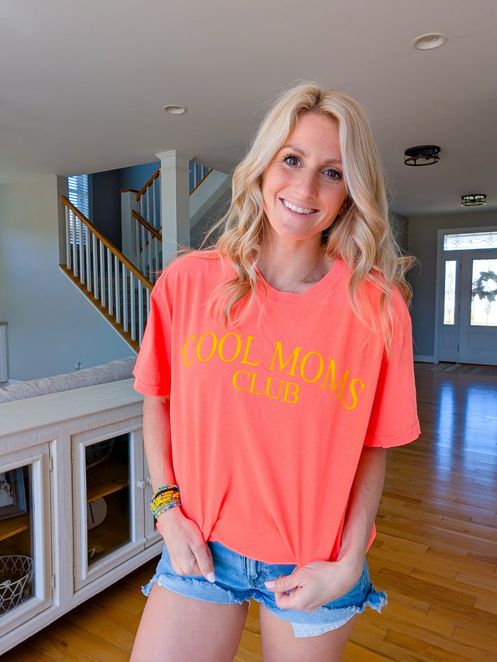NEON Orange Cool Moms Club Comfort tee