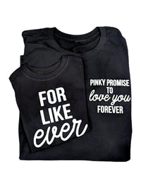 Pinky Promise to Love You Black Set