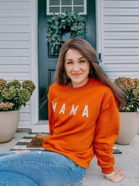 Burnt Orange Mama Pullover