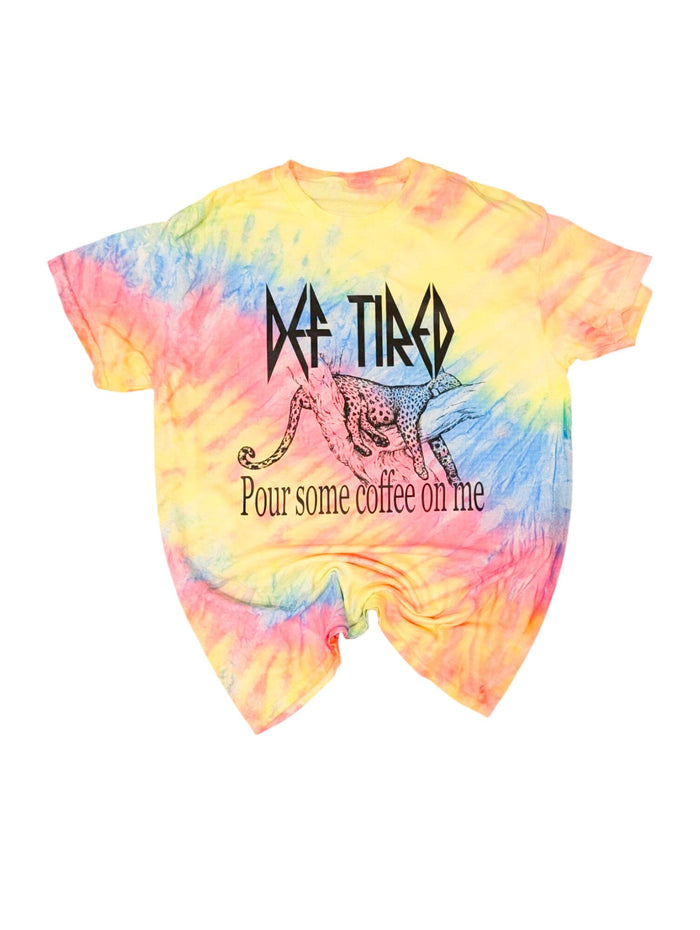 Pour Some Coffee on Me Tie Dye Top