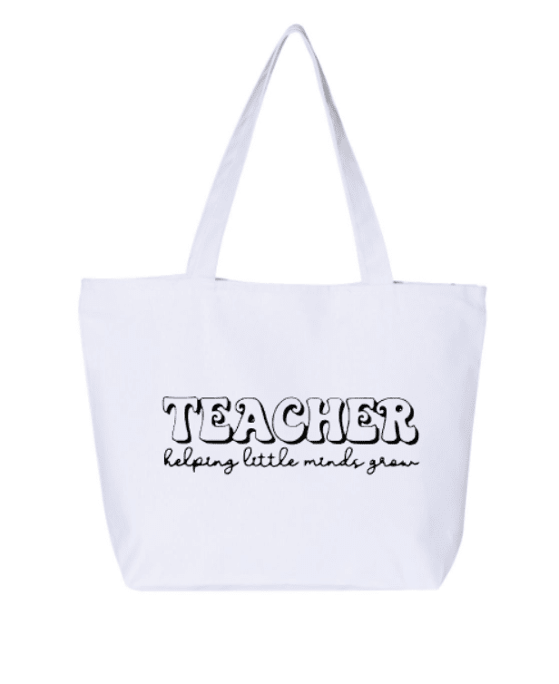 Teacher Helping Little Minds Grow Tote