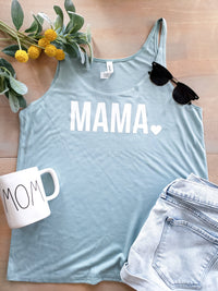 MAMA Dusty Blue Slouchy Tank