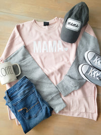 Pink Colorblock Mama Crew