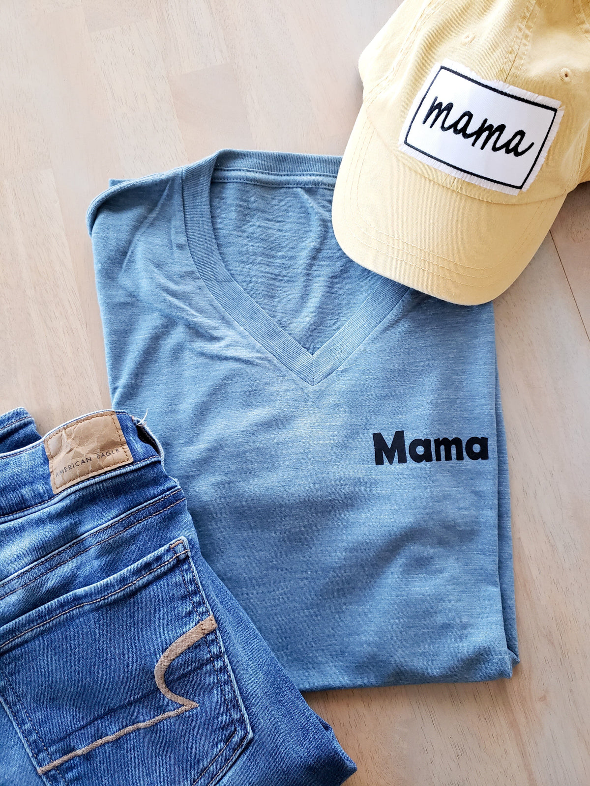Mama Basic V-Neck Cotton Tee