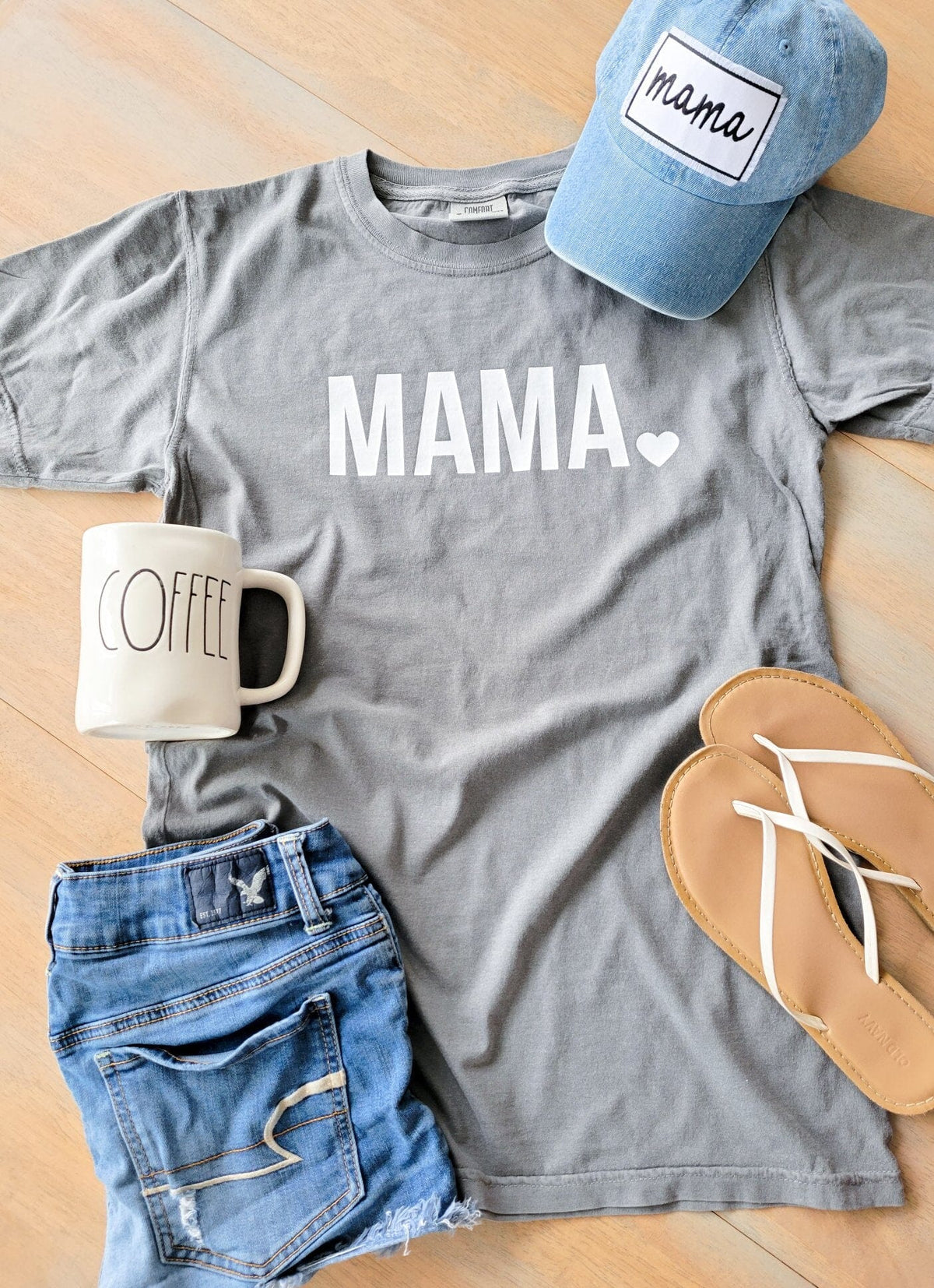 Washed Grey Comfort Tee For Women's