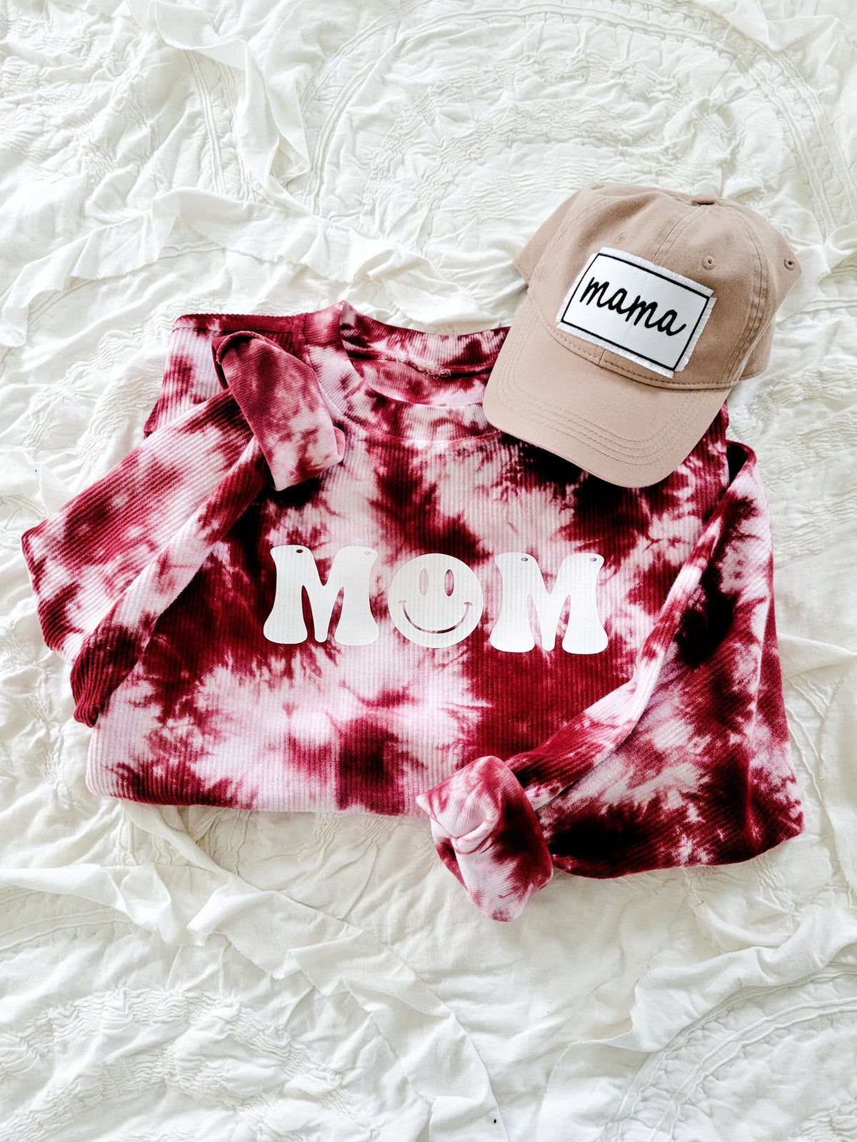 Mom Smiley Tie Dye Cord