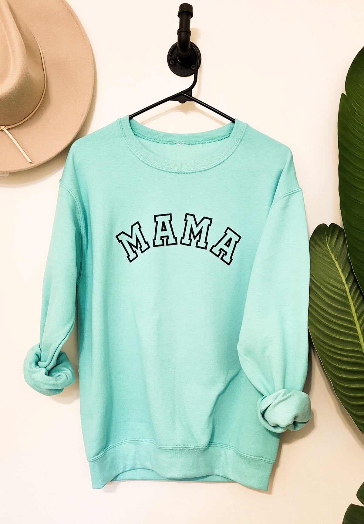 Mint Varsity Mama Crew
