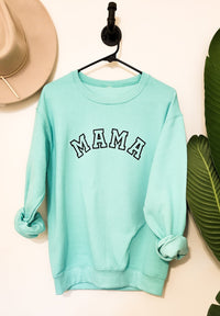 Mint Varsity Mama Crew