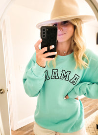 Mint Varsity Mama Crew