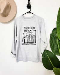 Stayin' Alive Skeleton Pullover