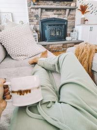Sage Waffle Knit Joggers