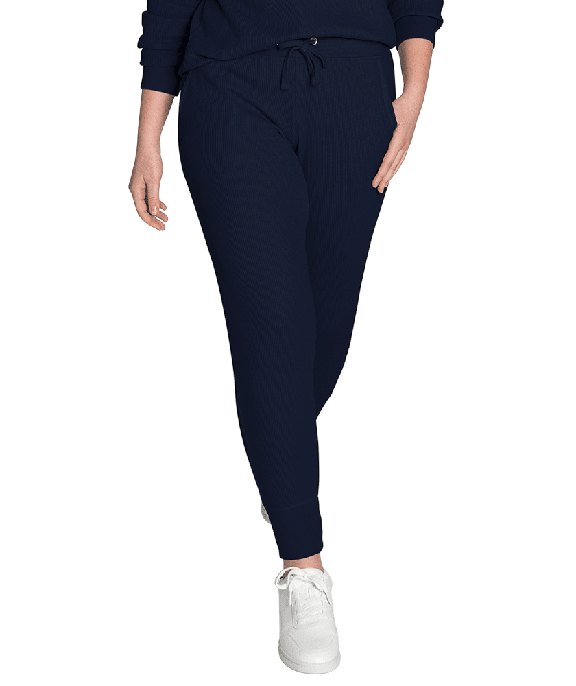 Navy Waffle Knit Joggers
