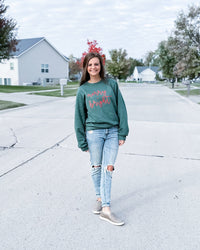 Forest Green Merry and Bright Sweatshirt