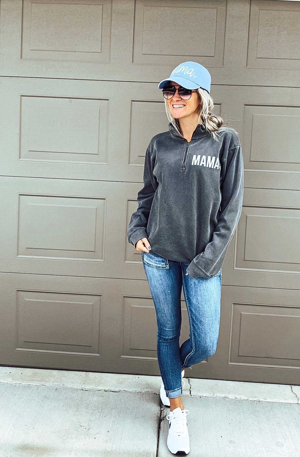 Pepper Mama Quarter Zip Sweatshirt