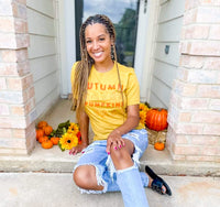 Autumn Leaves and Pumpkins Please tee