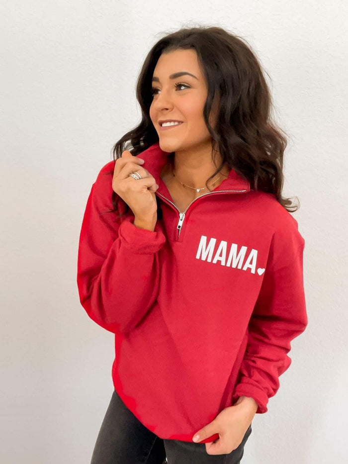 Red Collar Quarter Zip