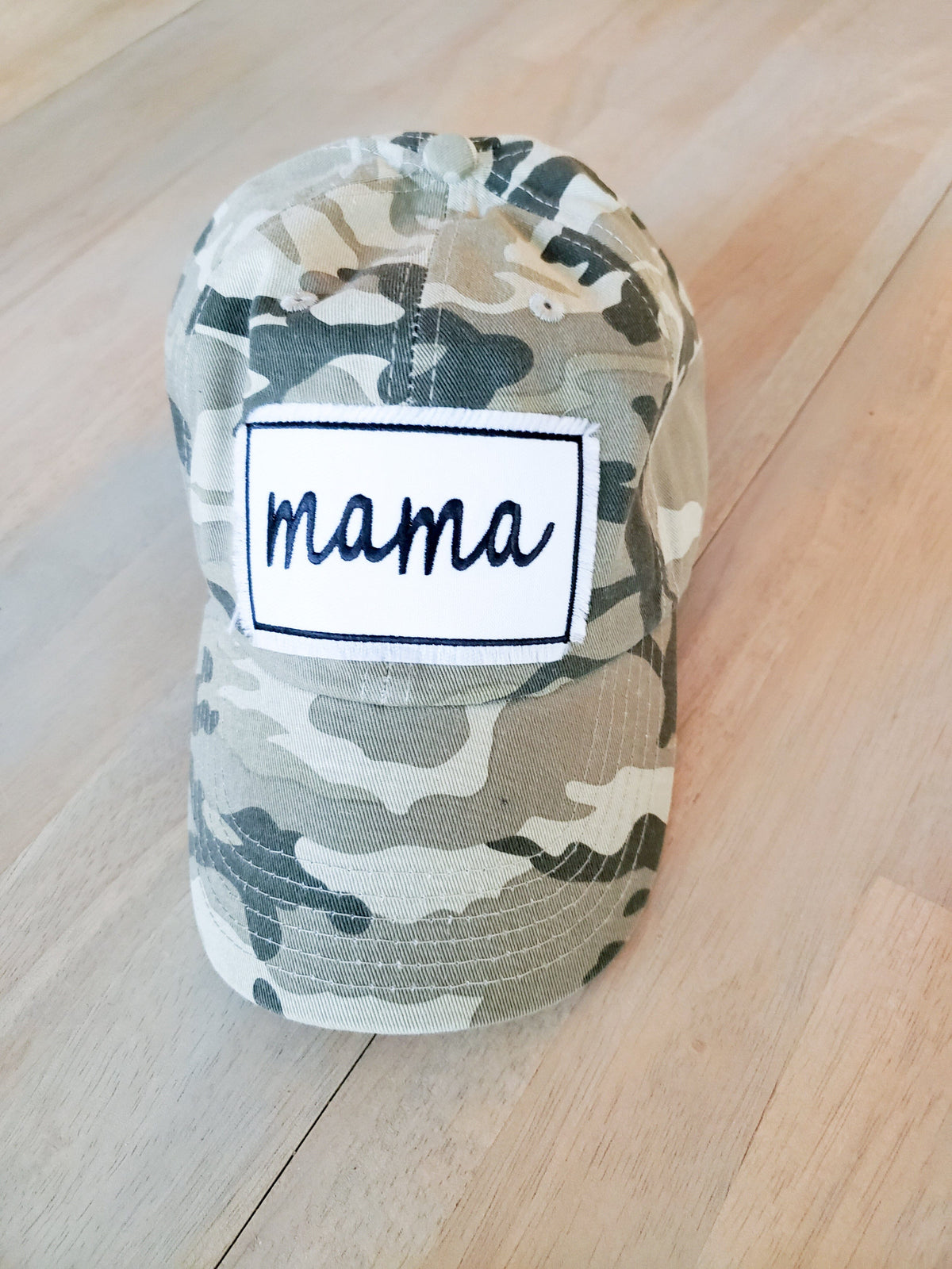 Mama Patch Camo Hat • One Size Adjustable Hat -
