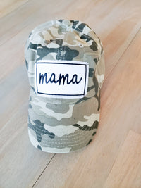 Mama Patch Camo Hat • One Size Adjustable Hat -