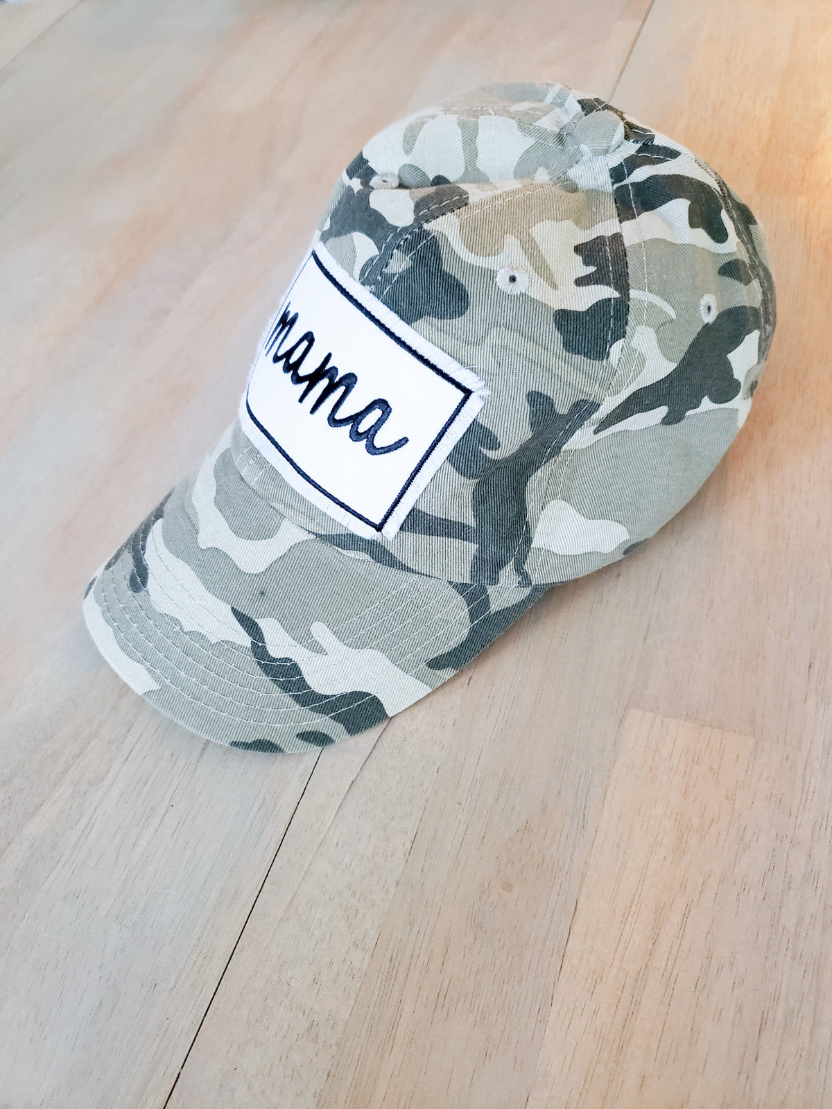 Mama Patch Camo Hat • One Size Adjustable Hat -